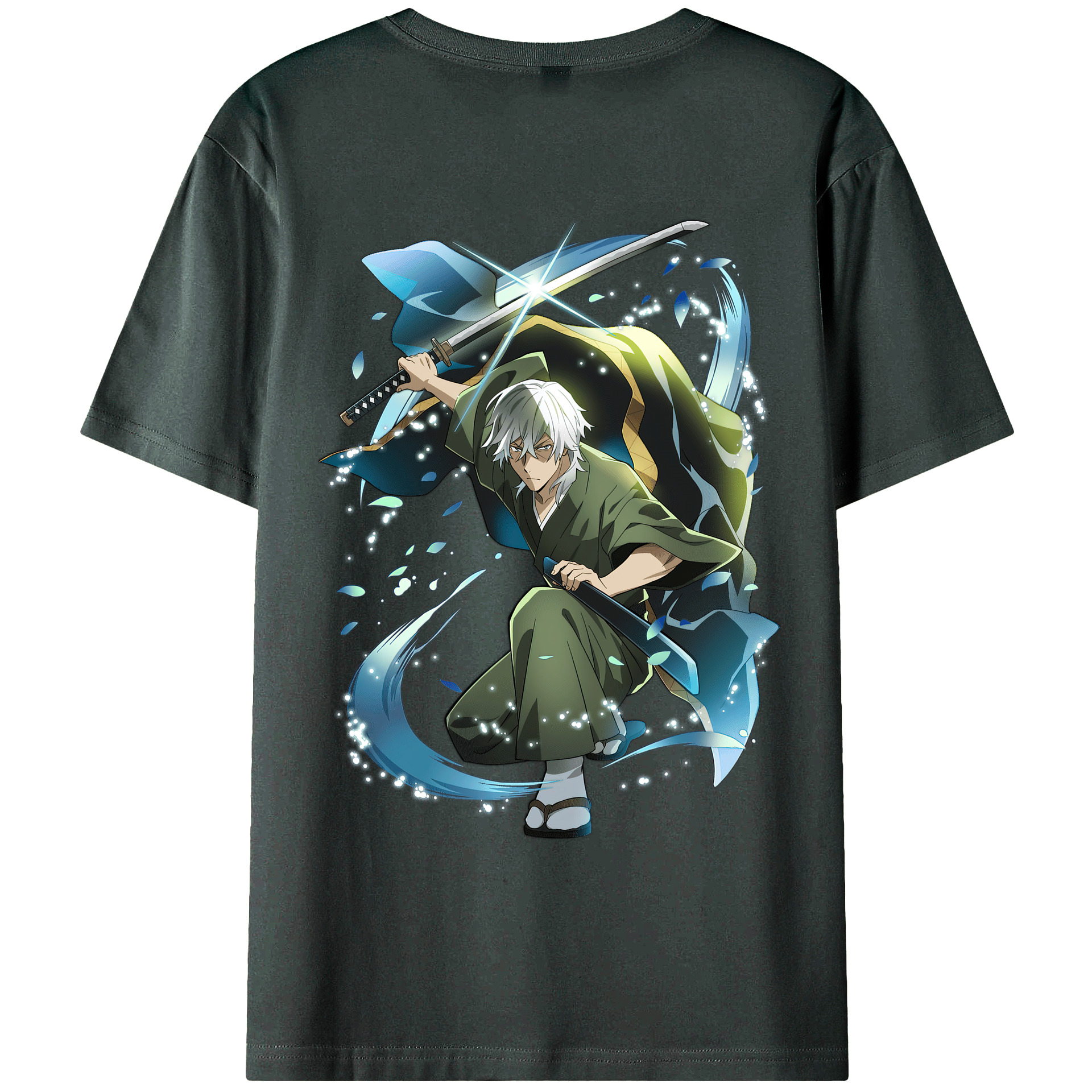 （画像用） 文豪ストレイドッグス Bungo Stray Dogs 綿100％ メンズ半袖Tシャツ（バックプリント） 通気性